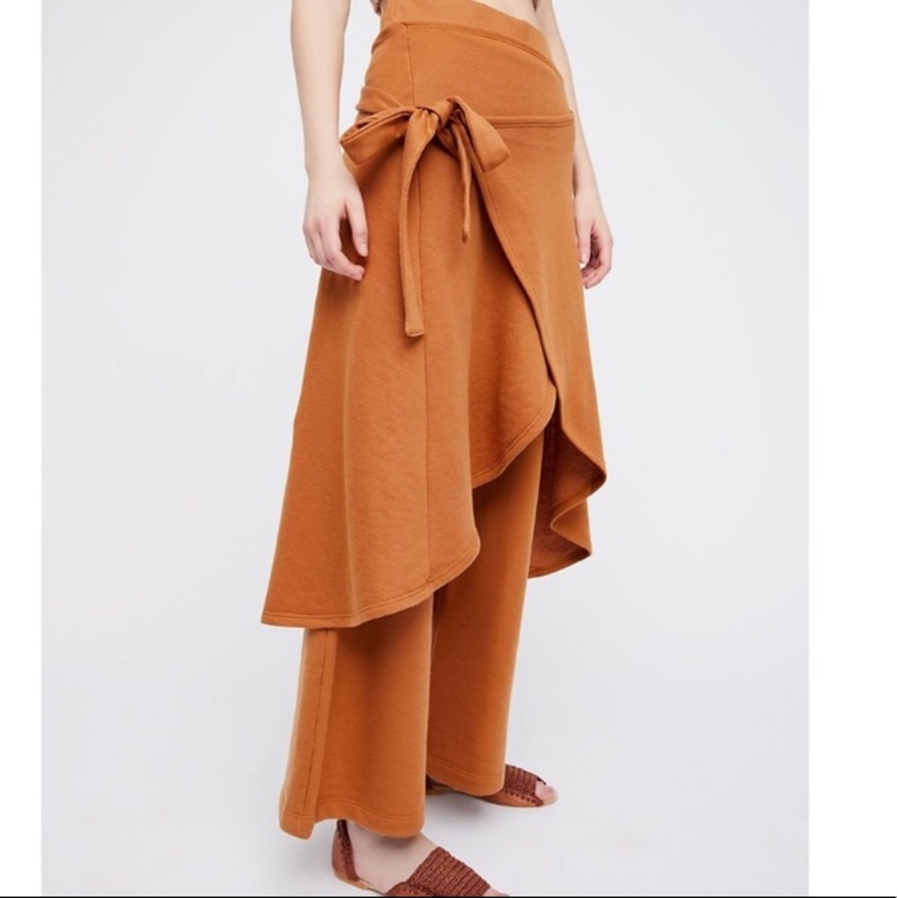 Free People take two skirted wide leg pant